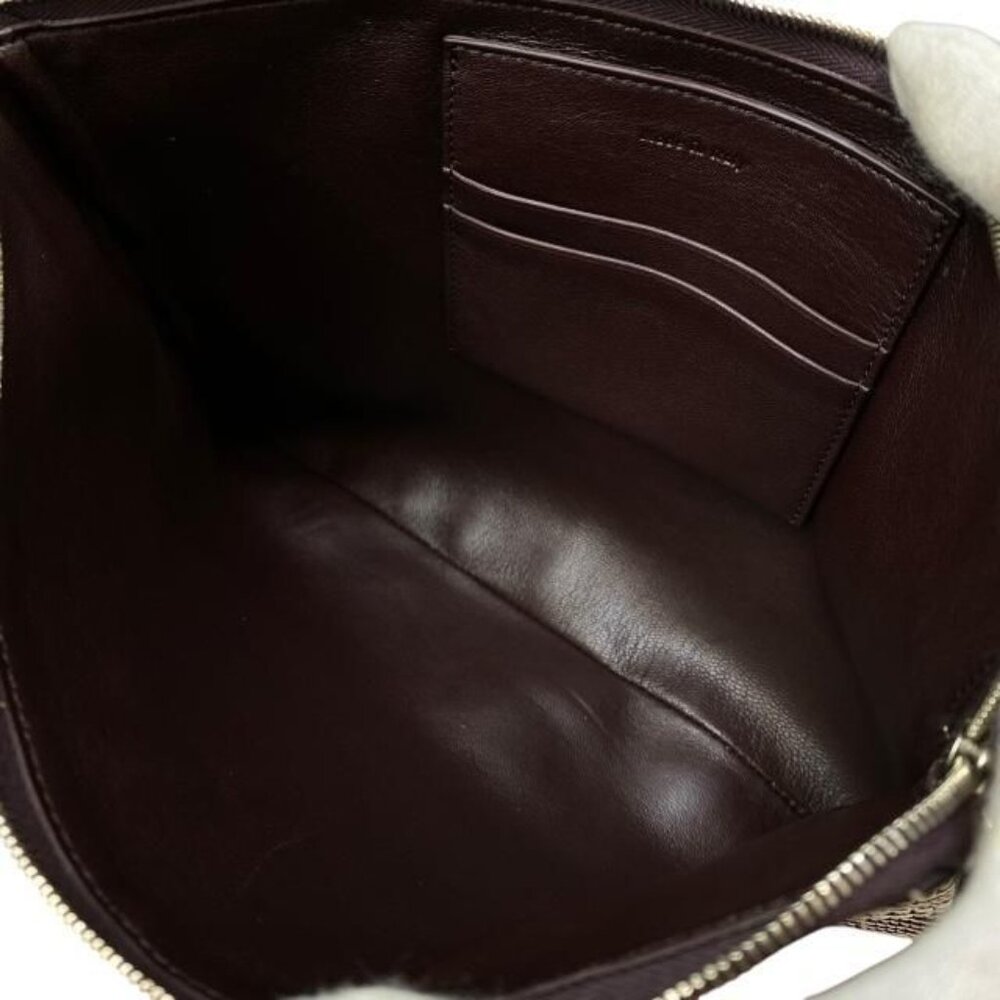 Celine Clutch Pochette Second Bag Check Dark Brown Bicolor - Picture 7 of 9